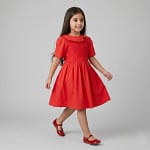 robe brode rouge