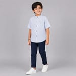 chemise raillé bleua