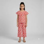 ensemble fleuri rouge