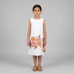 robe blanche fleuri