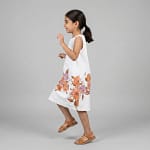 robe blanche fleuri