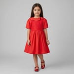 robe brode rouge
