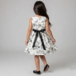 robe fleuri noir gris-1