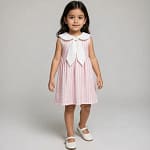 robe rose raillé